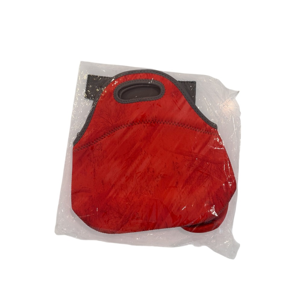 Realtree Fishing 3PC RTF RED Neoprene Lunch Tote Set Kooleez Camo Insulated Bag - Picture 2 of 4
